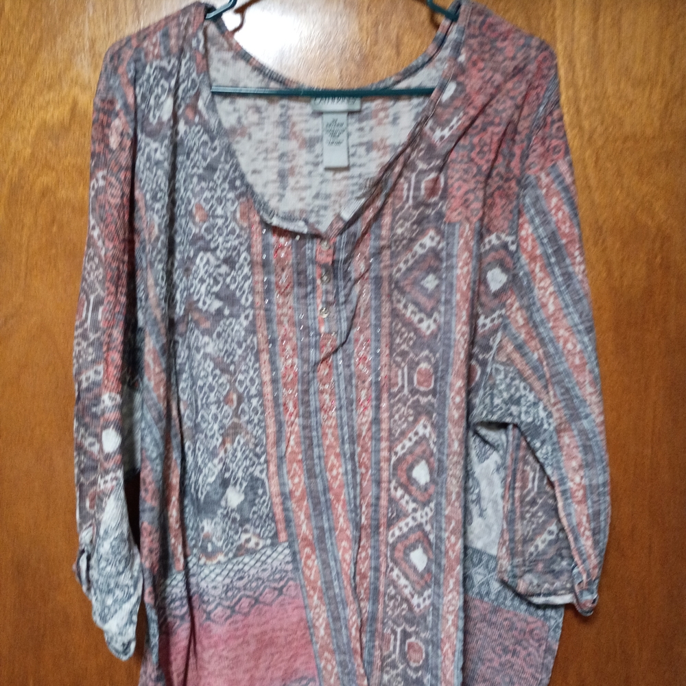 Style & Co. Multicolor Patterned Top - Picture 3 of 5